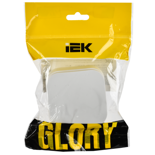 GLORY Выключатель 1-клавишный для открытой установки 10А ВС20-1-0-ХБм белый матовый IEK GLORY Выключатель 1-клавишный для открытой установки 10А ВС20-1-0-ХБм белый матовый IEK