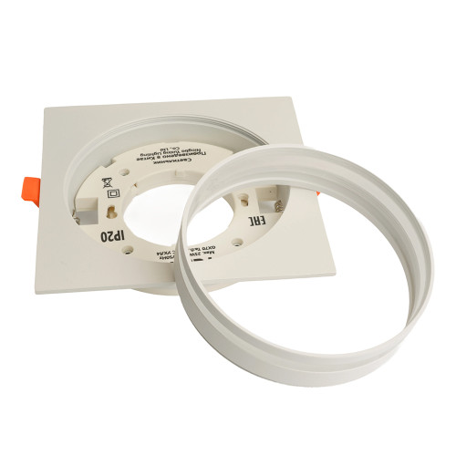 Светильник встраиваемый Feron DL703 LUNA потолочный GX70 белый квадрат
