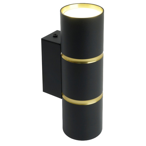 Светильник настенный Feron ML1860 ZEN MR16 35W, 230V, 2*GU10, черный, золото IP20 Светильник настенный Feron ML1860 ZEN MR16 35W, 230V, 2*GU10, черный, золото IP20