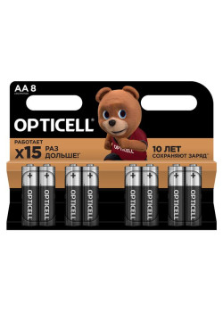 Элемент питания алкалиновый AA/LR6 (блист. 8шт) Basic Opticell 5051008