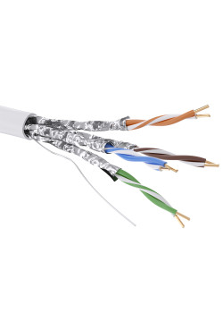 Кабель CAT 6, U/FTP, нг(А)-HF, бухта 305м, белый