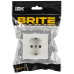 BRITE Розетка 1-местная с заземлением с защитными шторками 16А РС14-1-0-БрБ РФ белый IEK