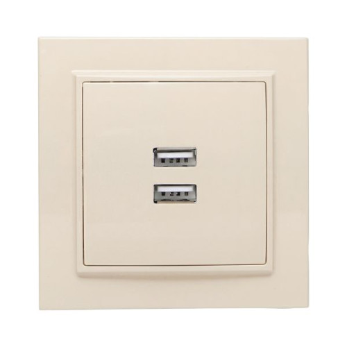 Минск Розетка USB 2-мест. СП 2,1А беж. EKF