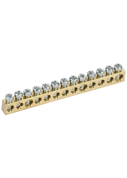 TEKFOR Шина нулевая сечение 6х9 13 отверстий IEK