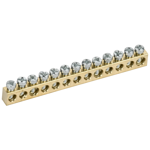 TEKFOR Шина нулевая сечение 6х9 13 отверстий IEK
