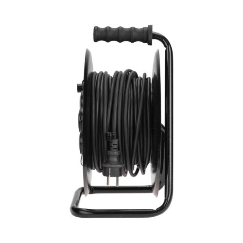 Удлинитель силовой КГ на катушке 4 гнезда с/з 40м 3х1.5кв.мм IP44 c защитными крышками метал. катушка Rexant 13-5012 Удлинитель силовой КГ на катушке 4 гнезда с/з 40м 3х1.5кв.мм IP44 c защитными крышками метал. катушка Rexant 13-5012