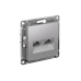 ATLASDESIGN РОЗЕТКА двойная компьютерная RJ45+RJ45 кат. 5e, механизм, АЛЮМИНИЙ