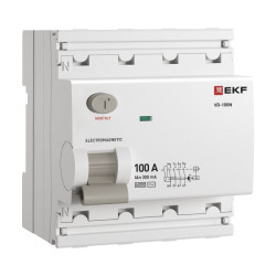 ВДТ ВД-100N 4P 100А 300мА AC эл-мех 6кА PROXIMA EKF