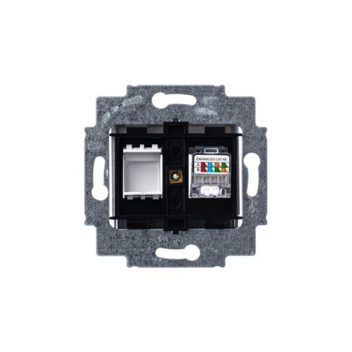 Розетка компьютерная Levit RJ45 кат.5E с заглушкой серебр. ABB 2CHH295117A6070 Розетка компьютерная Levit RJ45 кат.5E с заглушкой серебр. ABB 2CHH295117A6070
