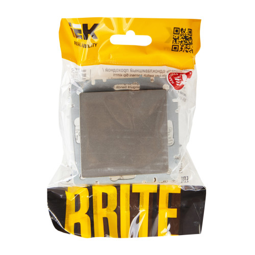 BRITE Выключатель 1-клавишный проходной 10А ВС10-1-6-БрС сталь IEK BRITE Выключатель 1-клавишный проходной 10А ВС10-1-6-БрС сталь IEK