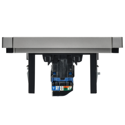 FORTE&PIANO Розетка компьютерная RJ45 кат.6 FP531 сталь IEK