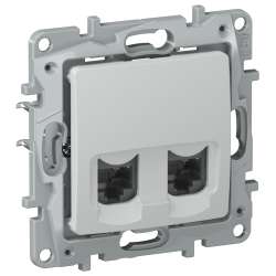 IEKETIKA Розетка компьютерная двойная RJ45 категория 5Е UTP 6716551 галька IEK