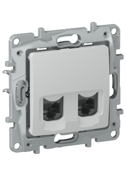 IEKETIKA Розетка компьютерная двойная RJ45 категория 5Е UTP 6716551 галька IEK