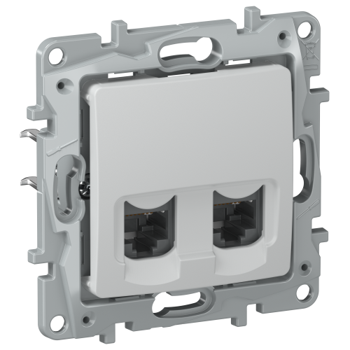IEKETIKA Розетка компьютерная двойная RJ45 категория 5Е UTP 6716551 галька IEK