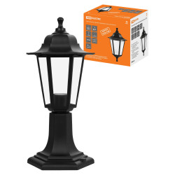Светильник садово-парковый НТУ 06-60-001 шестигранник, стойка, пластик, черный TDM