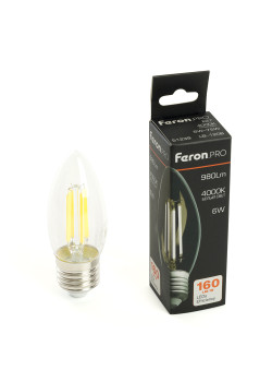 Лампа светодиодная Feron.PRO LB-1206 Свеча E27 980LM 6W 175-265V 4000K