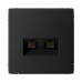 ARTGALLERY РОЗЕТКА двойная компьютерная RJ45+RJ45, кат.6А, механизм, КАРБОН
