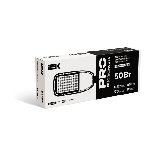 Светильник светодиодный консольный ДКУ 1004-50Ш 5000К IP65 серый IEK Светильник светодиодный консольный ДКУ 1004-50Ш 5000К IP65 серый IEK