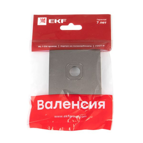 Валенсия лиц. панель розетки TV 1-местная 75Ом 5-862МГц графит EKF