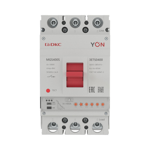 Авт. выкл. YON MGS400S 3P 160-400A 60kA с электронным расцепителем ETS Авт. выкл. YON MGS400S 3P 160-400A 60kA с электронным расцепителем ETS