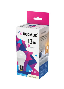Лампа светодиодная А60 13Вт Е27 6500К 220В КОСМОС LkecLED13wA60E2765