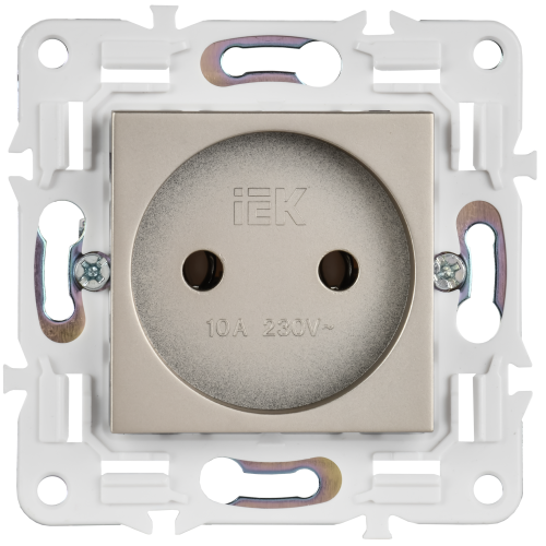 SKANDY Розетка без заземления без защитных шторок 10А SK-R02Sh шампань IEK