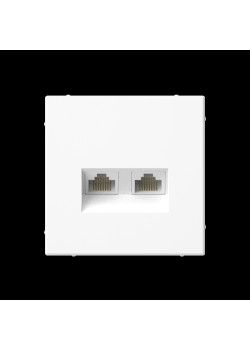 ARTGALLERY РОЗЕТКА двойная компьютерная RJ45+RJ45, кат. 5е, механизм, ЛОТОС