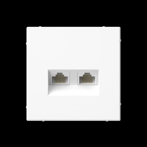 ARTGALLERY РОЗЕТКА двойная компьютерная RJ45+RJ45, кат. 5е, механизм, ЛОТОС