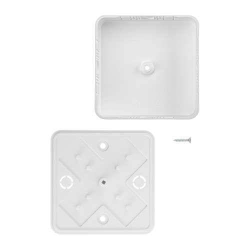 Коробка распаячная КР 75х75х20 ОП белая IP40 TDM