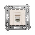 Компьютерная розетка RJ-45 в стену, кат.5e одинарная, Avanti, ванильная дымка