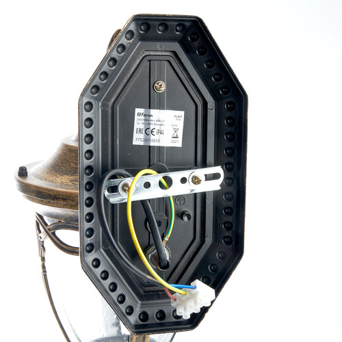 Светильник садово-парковый Feron PL681 на стену вниз 60W 230V E27, черное золото Светильник садово-парковый Feron PL681 на стену вниз 60W 230V E27, черное золото