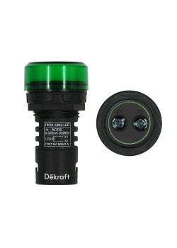 Лампа комм. ADDS D22 LED зел. 220В AC/DC ЛK-22