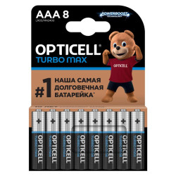 Элемент питания алкалиновый AAA/LR03 (блист. 8шт) Turbo Max Opticell 6053008