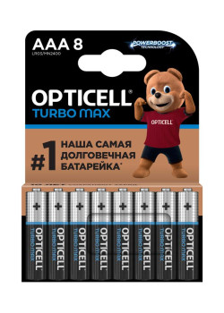 Элемент питания алкалиновый AAA/LR03 (блист. 8шт) Turbo Max Opticell 6053008