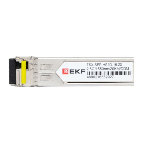 SFP модуль 2,5 Гбит одинарное одномодовое оптоволокно Tx1550нм/Rx1310нм 20км TSX EKF