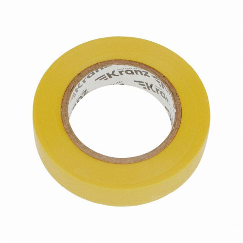 Изолента ПВХ 0.13х15мм 20м желт. Kranz KR-09-2602 Изолента ПВХ 0.13х15мм 20м желт. Kranz KR-09-2602