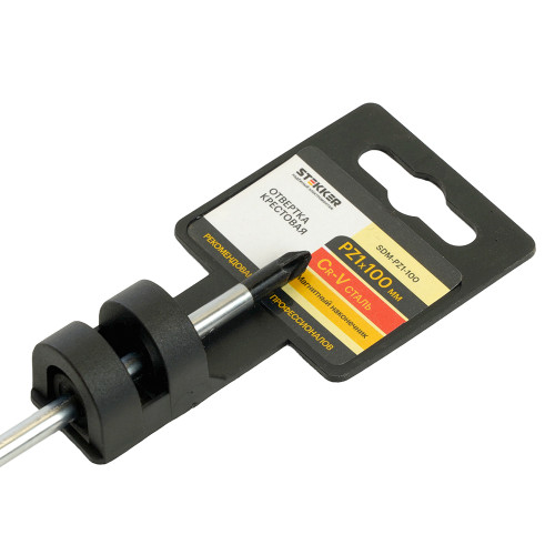 Отвертка крестовая STEKKER Pz 1 х 100 мм, Cr-V, SDM-PZ1-100 Отвертка крестовая STEKKER Pz 1 х 100 мм, Cr-V, SDM-PZ1-100