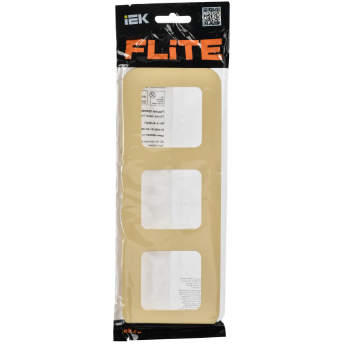 FLITE Рамка 3-местная РУ-3-А-ФлН навахо IEK FLITE Рамка 3-местная РУ-3-А-ФлН навахо IEK