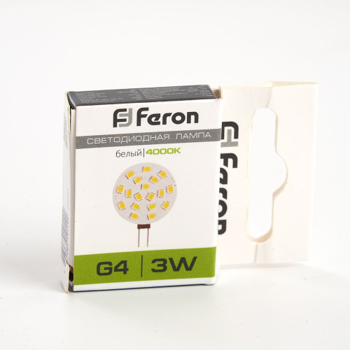 Лампа светодиодная Feron LB-16 G4 3W 12V 4000K Лампа светодиодная Feron LB-16 G4 3W 12V 4000K