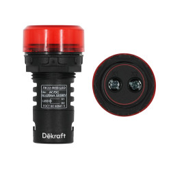 Лампа комм. ADDS D22 LED кр. 220В AC/DC ЛK-22
