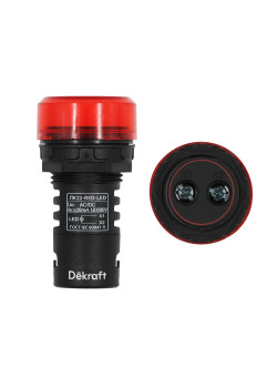 Лампа комм. ADDS D22 LED кр. 220В AC/DC ЛK-22