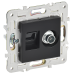 SKANDY Розетка двойная TV+RJ45 кат.6 SK-A15Bl черный IEK SKANDY Розетка двойная TV+RJ45 кат.6 SK-A15Bl черный IEK