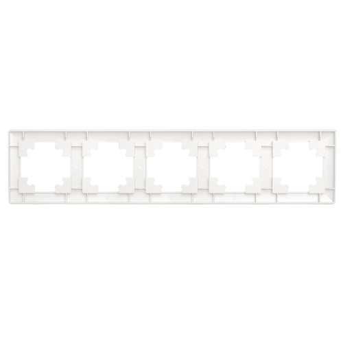 Рамка STEKKER, PFR00-7005-01 5-местная, пластик, серия Катрин, белый Рамка STEKKER, PFR00-7005-01 5-местная, пластик, серия Катрин, белый