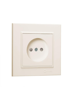 Розетка б/з (Керамика) СП Karea 16А IP20 крем. Makel 56010002