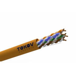 Кабель витая пара U/UTP 4х2х24AWG(0.52мм) кат.5E нг(А)-HF (LSZH) indoor Fluke tested 305м (м) PRO TOKOV ELECTRIC TKP-C06-U42-5E-RU-LSZH