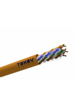 Кабель витая пара U/UTP 4х2х24AWG(0.52мм) кат.5E нг(А)-HF (LSZH) indoor Fluke tested 305м (м) PRO TOKOV ELECTRIC TKP-C06-U42-5E-RU-LSZH
