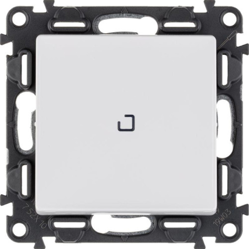 Выключатель 1-кл. СП Valena Life 10А IP20 250В 10AX с подсветкой с лицев. панелью механизм бел. Leg 752410