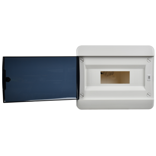 TEKFOR Корпус пластиковый ЩРН-П-12 IP41 черная прозрачная дверь IEK