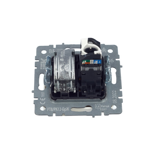 BRITE Розетка двойная TV+RJ45 кат.5E РТВ/РК12-БрЖ жемчуг IEK BRITE Розетка двойная TV+RJ45 кат.5E РТВ/РК12-БрЖ жемчуг IEK