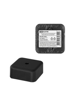 Коробка распаячная КР 50х50х20 ОП черная, IP40, инд. штрихкод TDM